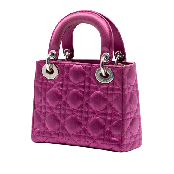 Pre-Loved Dior Mini Satin Cannage Lady Dior - Picture 2 of 8